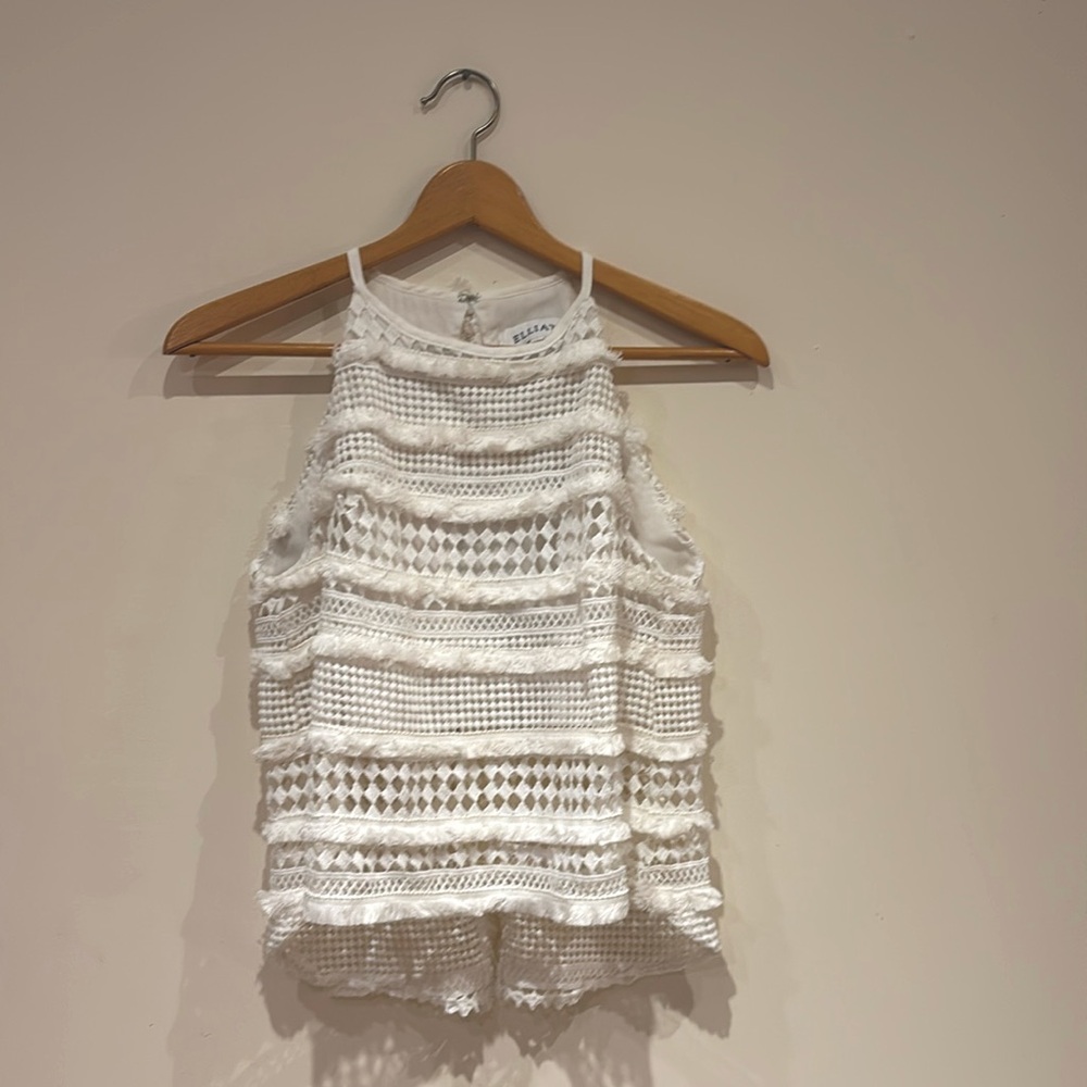 Elliatt canvas lace top, size medium,